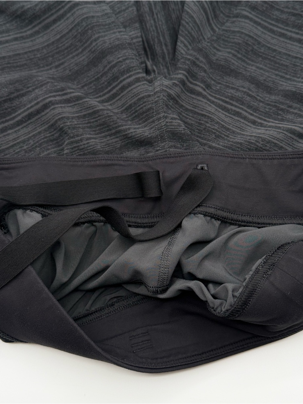 Lululemon Mens Athletic Black & Grey Striped Shorts Size Medium 1915-46 - Picture 5 of 5